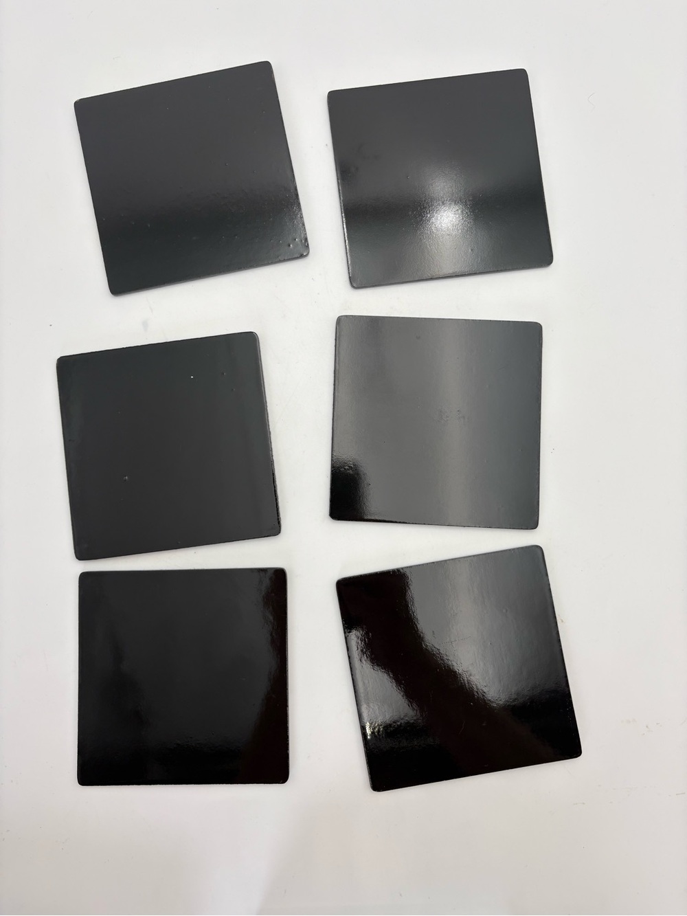 Vintage Lacquerware & Mother of Pearl Vietnamese Set of 6 Coasters in Box - Picture 9 of 11
